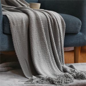Boho Decke Grau