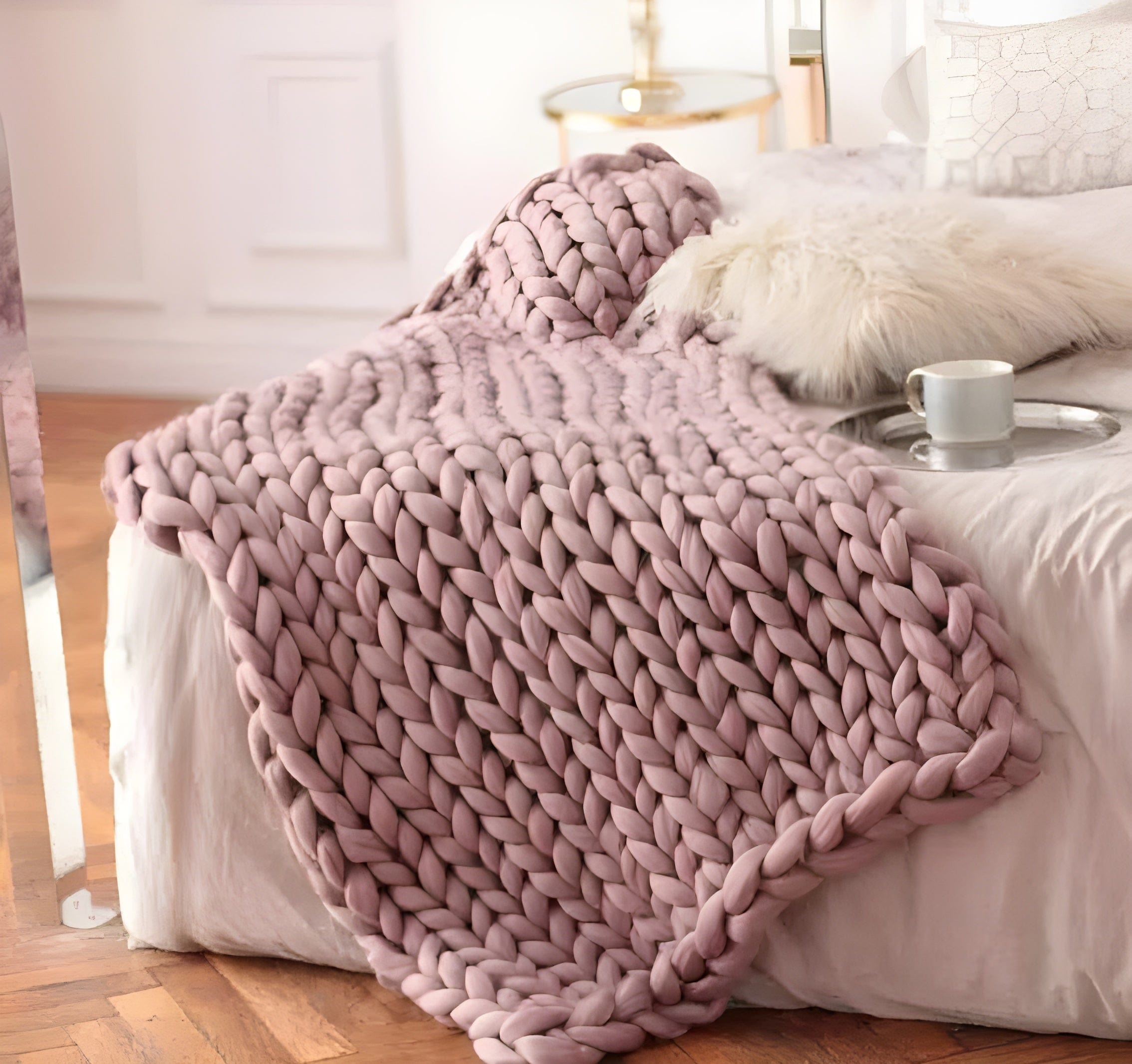 Couch Decke Grobstrick