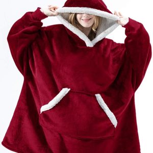 Decke Mit Armeln Rot 2