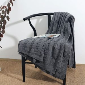 Dicke Kuscheldecke Grau 2