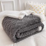 Kuscheldecke Baumwolle Grau