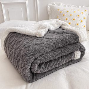 Kuscheldecke Baumwolle Grau
