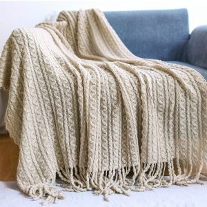 Kuscheldecke Beige Xxl