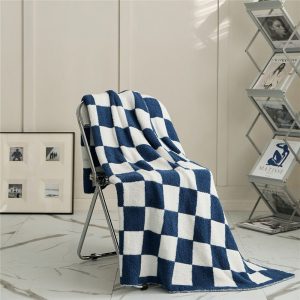 Kuscheldecke Blau Weis 6