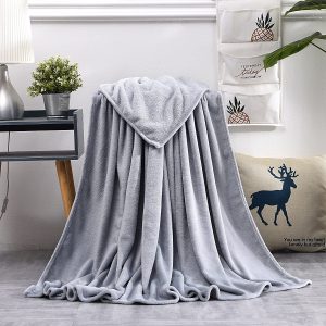 Kuscheldecke Grau Flauschig 3