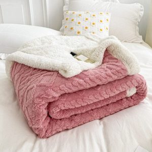 Kuscheldecke Rosa Baumwolle