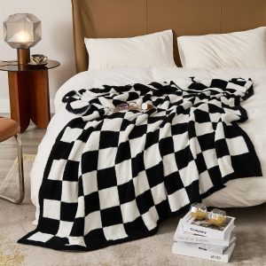 Kuscheldecke Schwarz Weis
