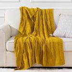 Kuscheldecke Senfgelb 5