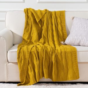 Kuscheldecke Senfgelb 5