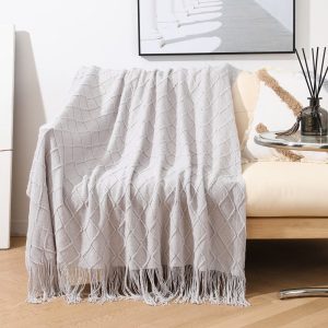 Kuscheldecke Sofa Grau