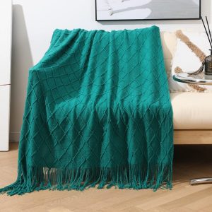 Kuscheldecke Turkis Grun