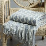 Strickdecke Blau