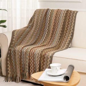 Strickdecke Braun 4