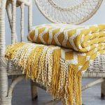 Strickdecke Gelb