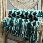 Strickdecke Grun