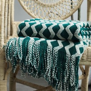 Strickdecke Grun